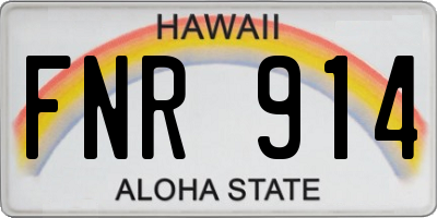 HI license plate FNR914