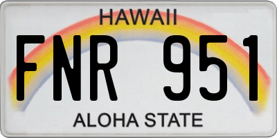 HI license plate FNR951