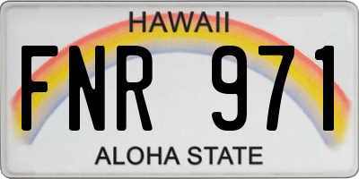 HI license plate FNR971