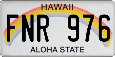 HI license plate FNR976