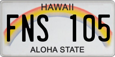 HI license plate FNS105