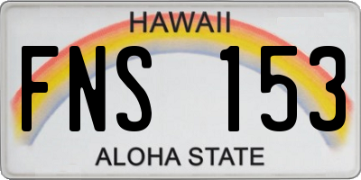 HI license plate FNS153