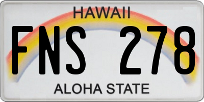HI license plate FNS278