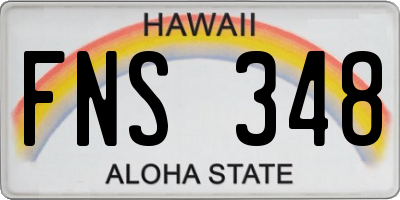 HI license plate FNS348