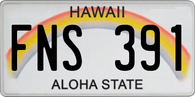 HI license plate FNS391