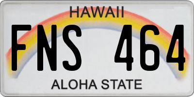HI license plate FNS464