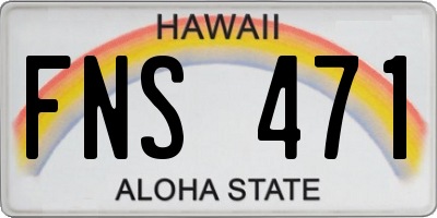 HI license plate FNS471