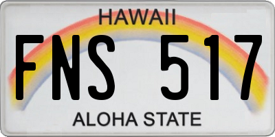 HI license plate FNS517