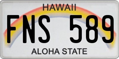 HI license plate FNS589