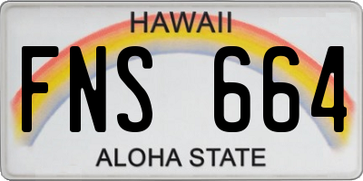 HI license plate FNS664