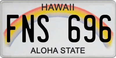 HI license plate FNS696