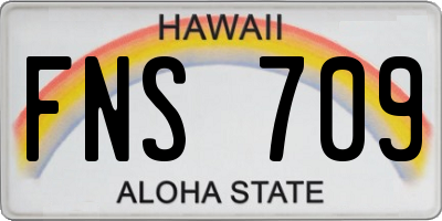 HI license plate FNS709