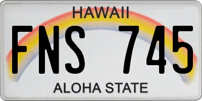 HI license plate FNS745