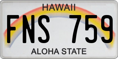 HI license plate FNS759