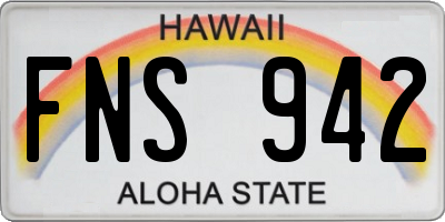 HI license plate FNS942
