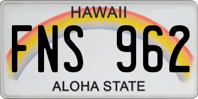 HI license plate FNS962