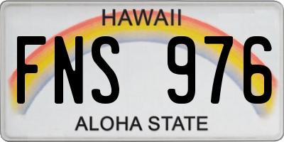 HI license plate FNS976
