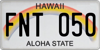 HI license plate FNT050