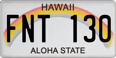 HI license plate FNT130