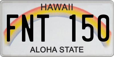 HI license plate FNT150