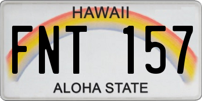 HI license plate FNT157