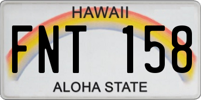 HI license plate FNT158