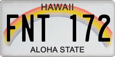 HI license plate FNT172