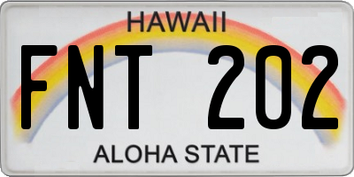 HI license plate FNT202