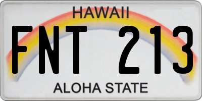 HI license plate FNT213
