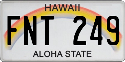 HI license plate FNT249