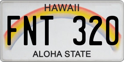 HI license plate FNT320