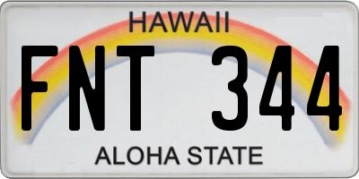 HI license plate FNT344