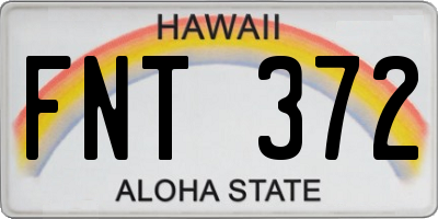 HI license plate FNT372