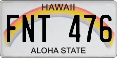 HI license plate FNT476