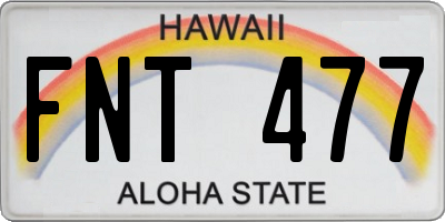 HI license plate FNT477