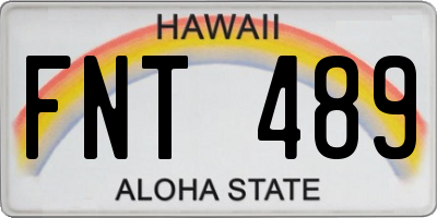HI license plate FNT489