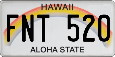 HI license plate FNT520