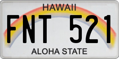 HI license plate FNT521