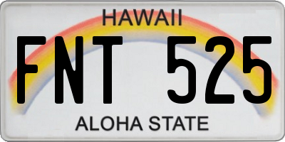 HI license plate FNT525