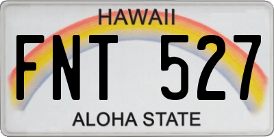 HI license plate FNT527