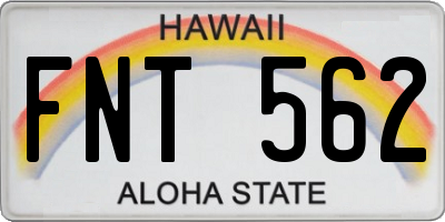 HI license plate FNT562