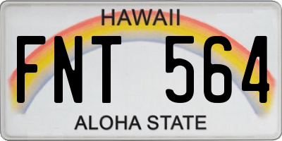 HI license plate FNT564