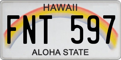 HI license plate FNT597