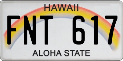 HI license plate FNT617