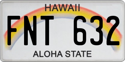 HI license plate FNT632
