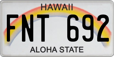 HI license plate FNT692