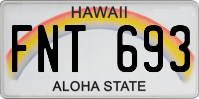 HI license plate FNT693