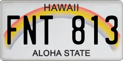HI license plate FNT813
