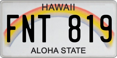 HI license plate FNT819