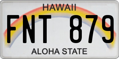 HI license plate FNT879